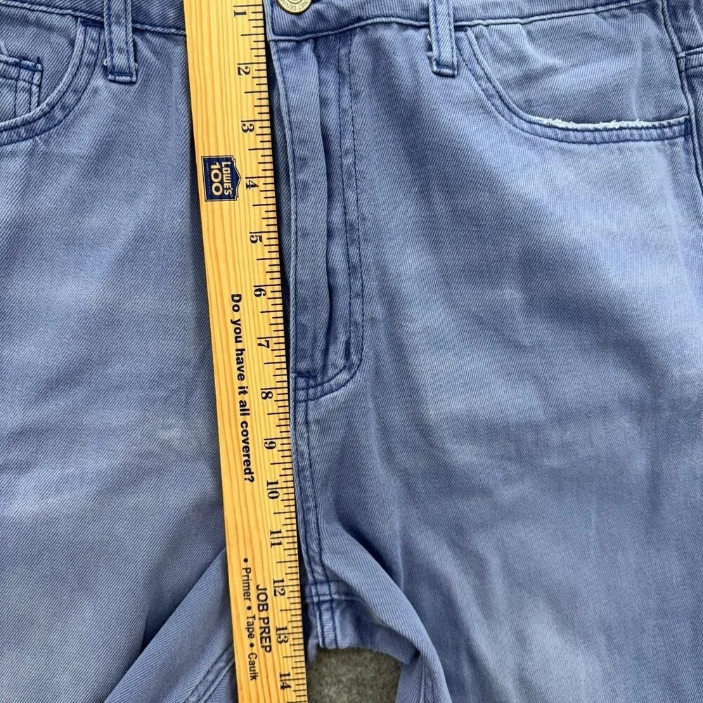 VERMET Wide Leg Jeans Distressed Ripped Crop Denim Size 30 Blue High‎ Rise 90s